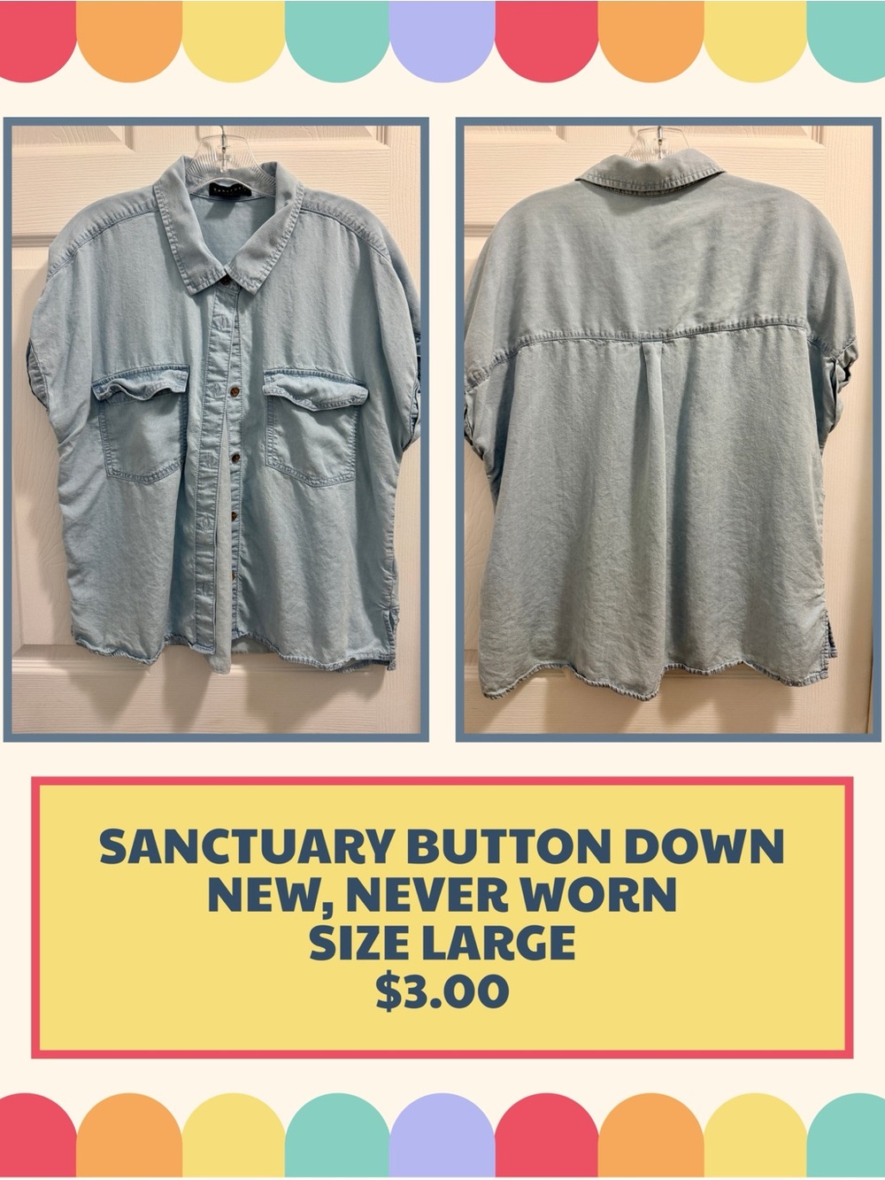 Sanctuary Light Blue Denim Shirt Jacket